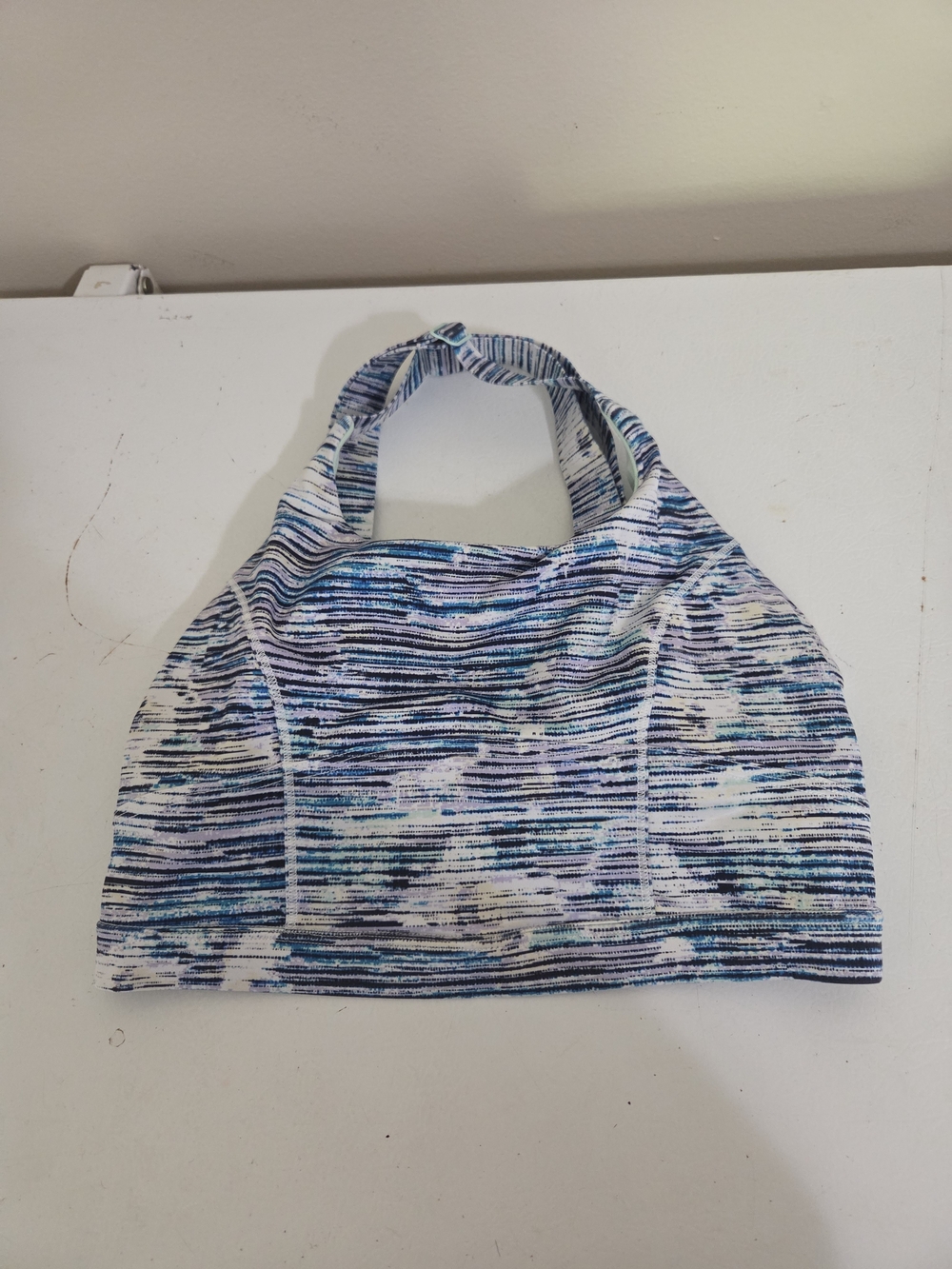 Lululemon Pure Practice Sports Bra Longline Blurry Belle Multi Sea Mist Size 6